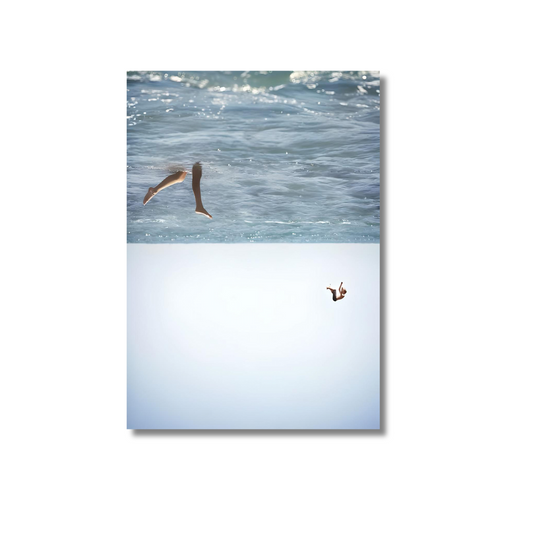 Upside Down in the Ocean, Surreal Seascape - Poster