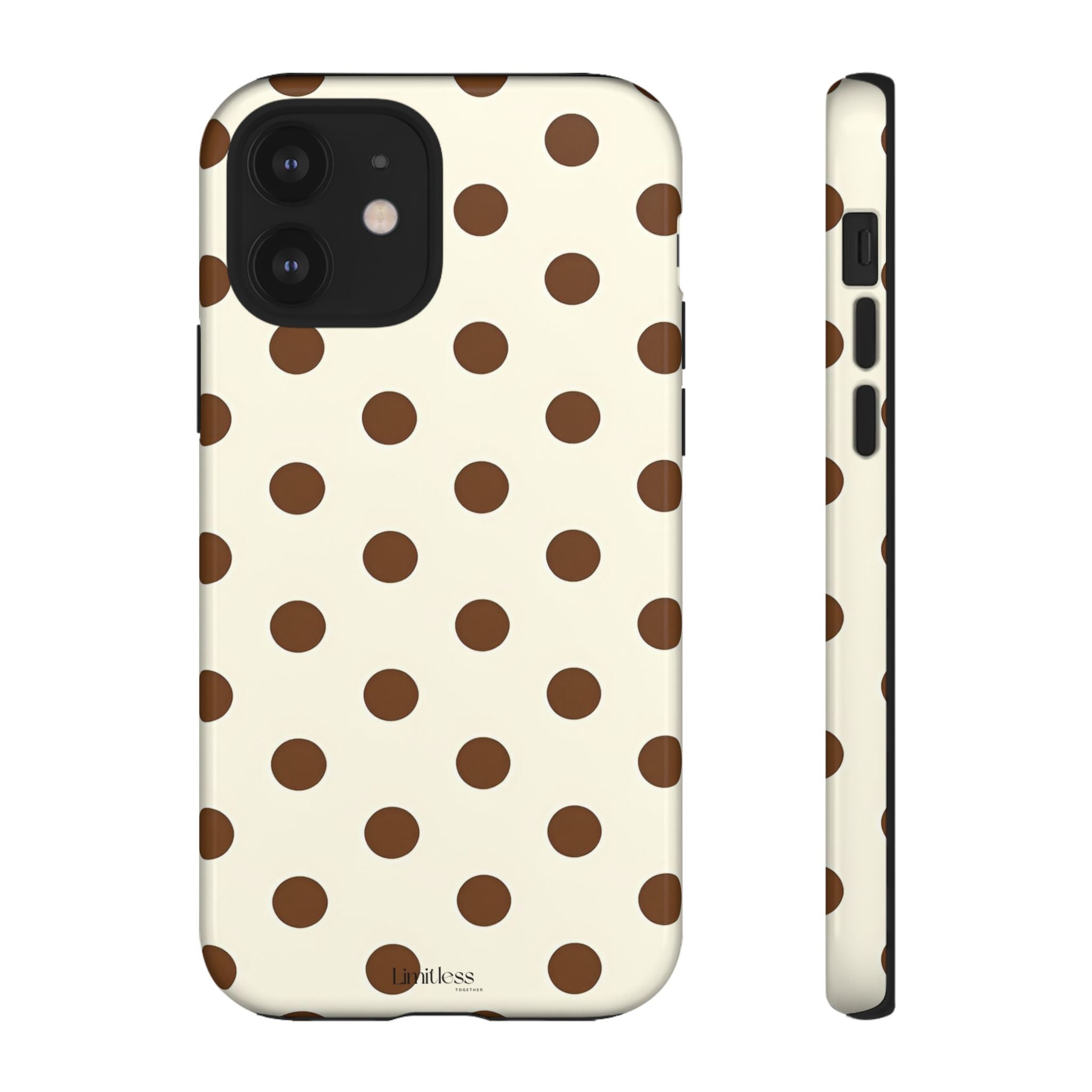 Brown Polka Dot Phone Case -  Tough Case