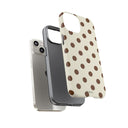 Brown Polka Dot Phone Case -  Tough Case