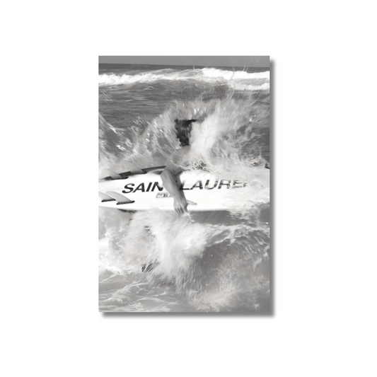 Laurent Black & White Surf - Poster