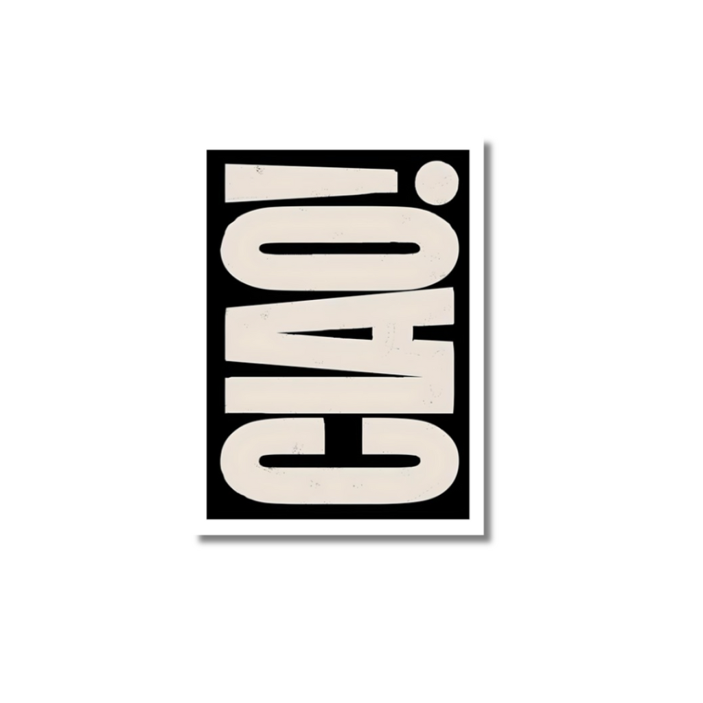 Ciao Italian Poster - Poster