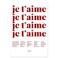 je t'aime red - Poster