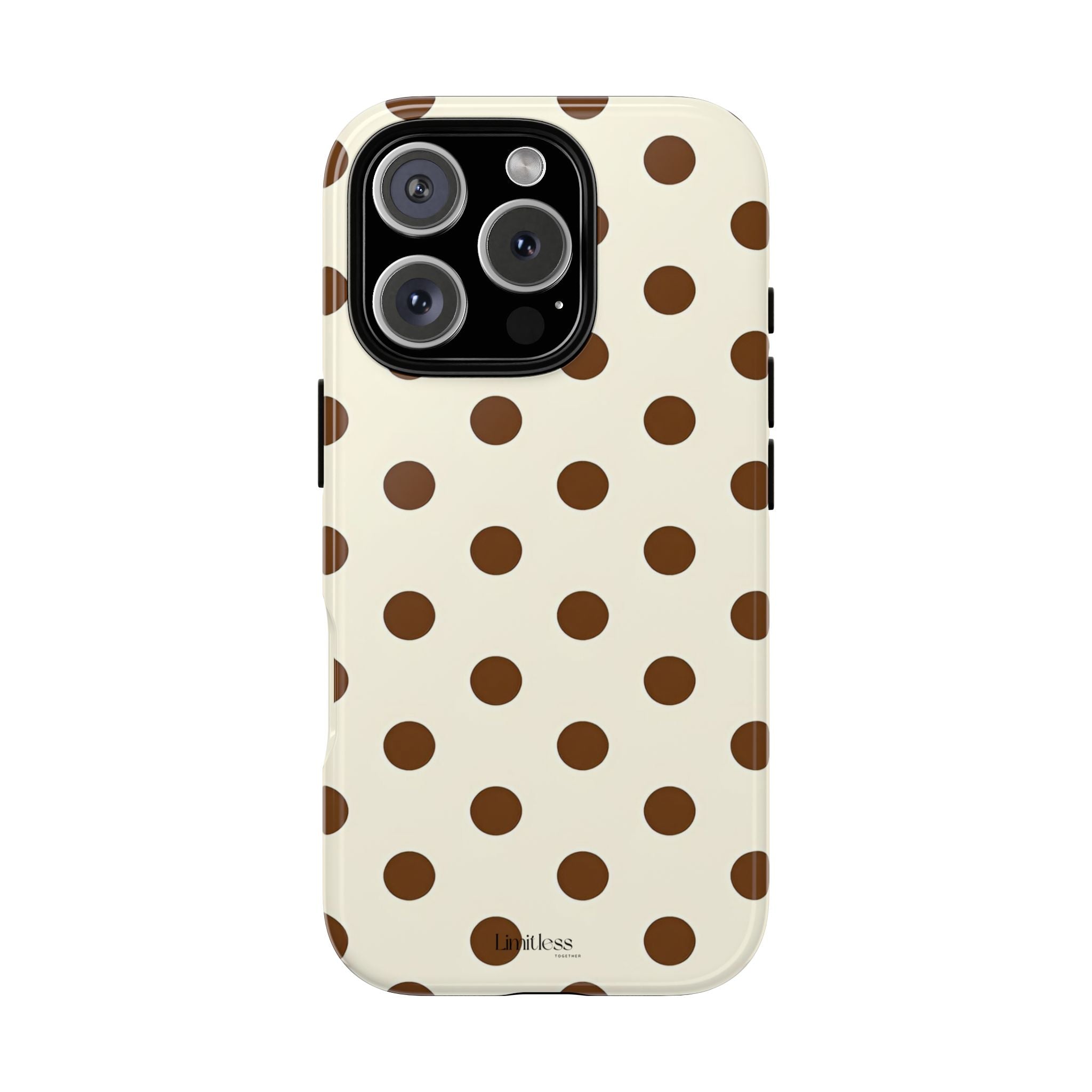 Brown Polka Dot Phone Case -  Tough Case