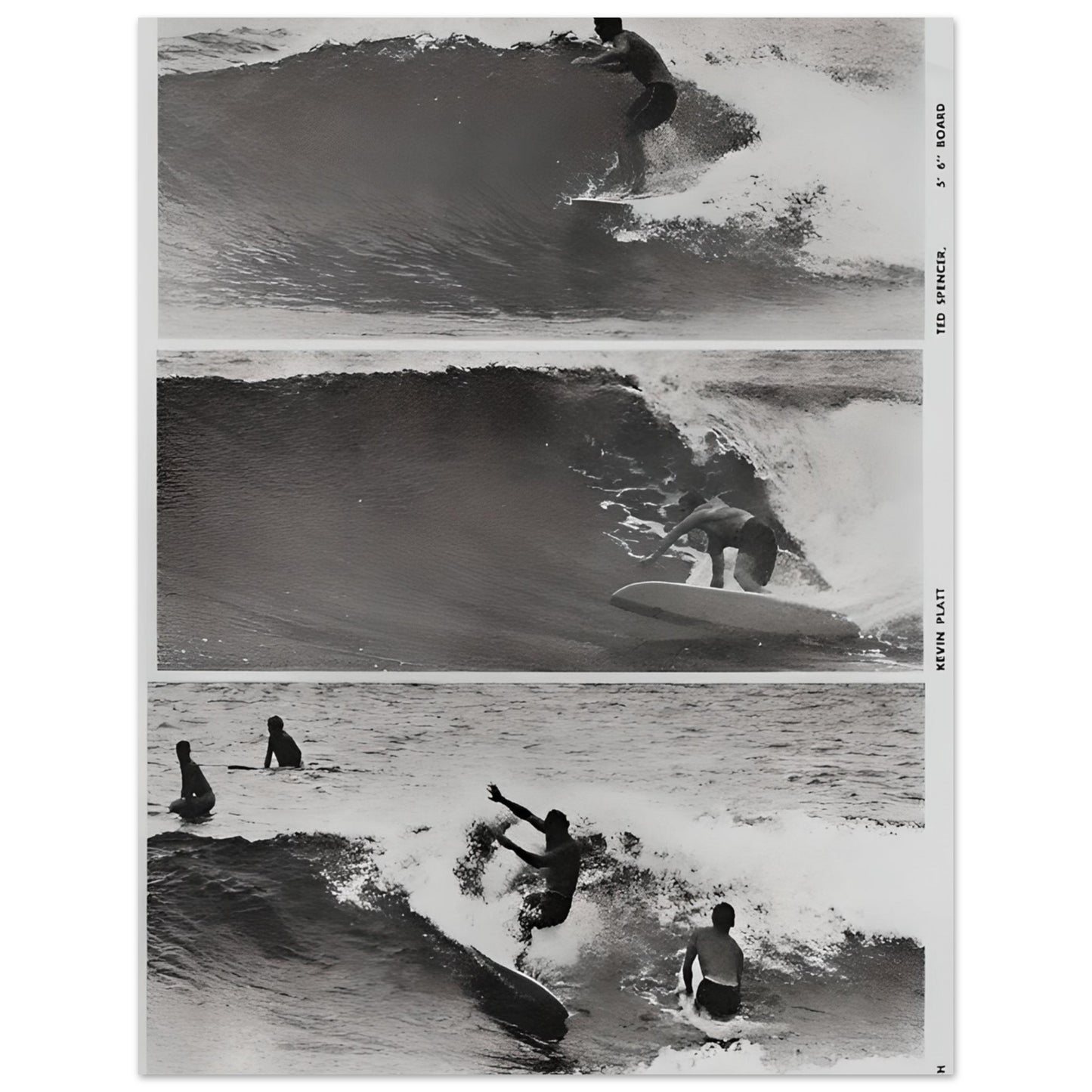 B&W: riding the waves - Poster