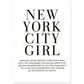 New York City girl -  Poster