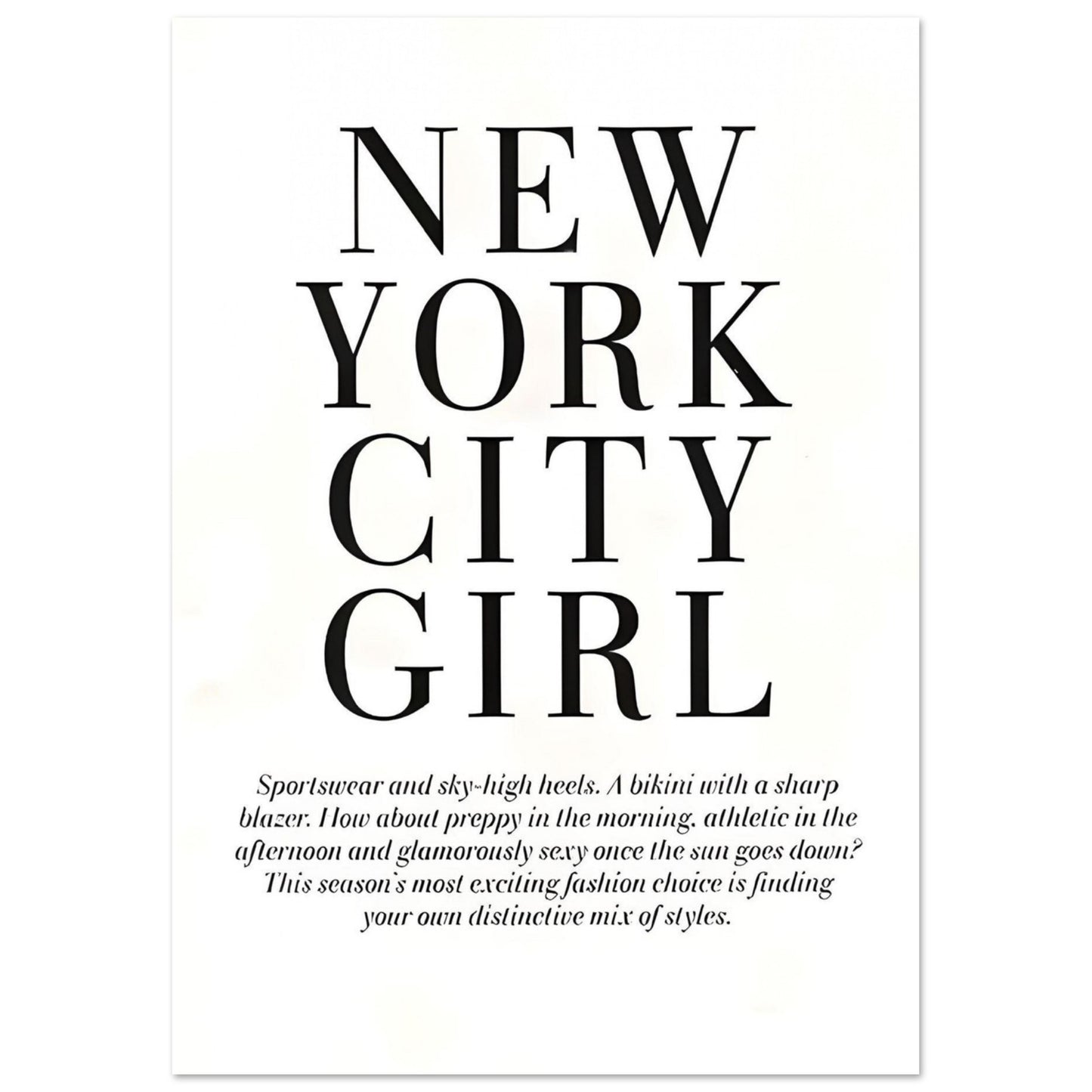 New York City girl -  Poster