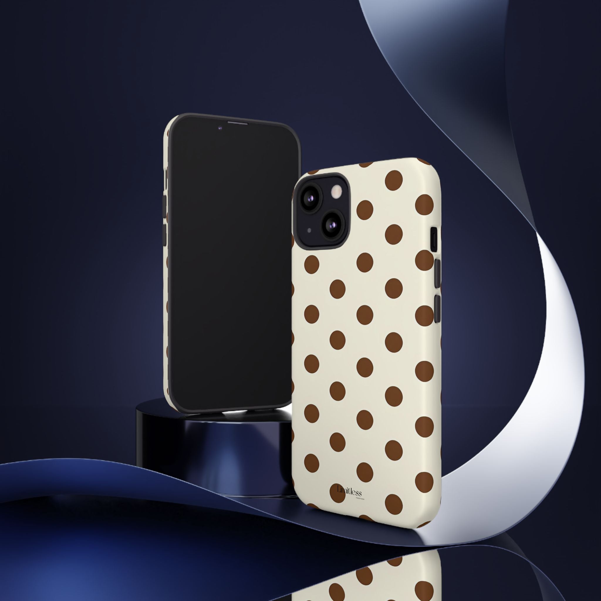 Brown Polka Dot Phone Case -  Tough Case