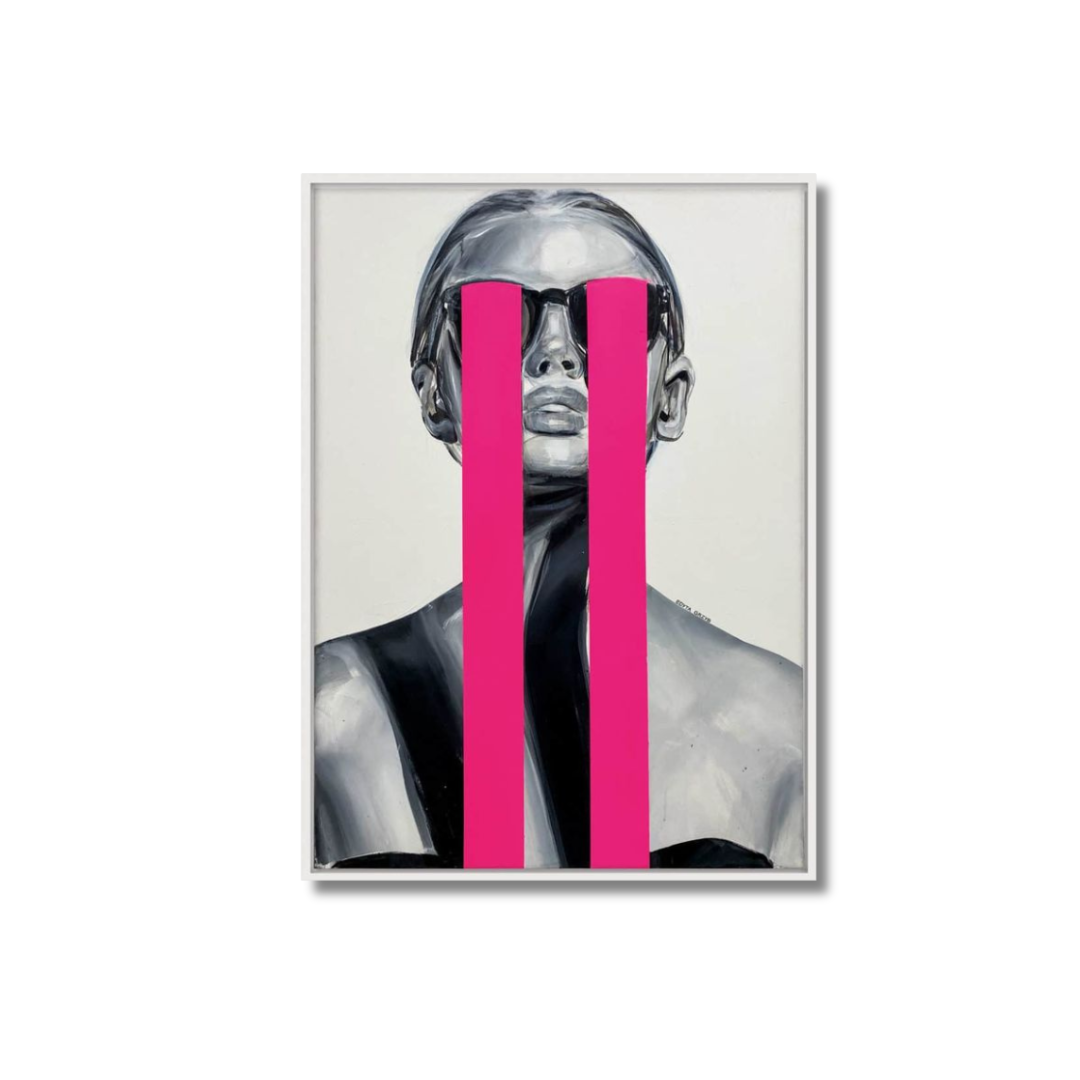 Pop of colour: black and white - poster