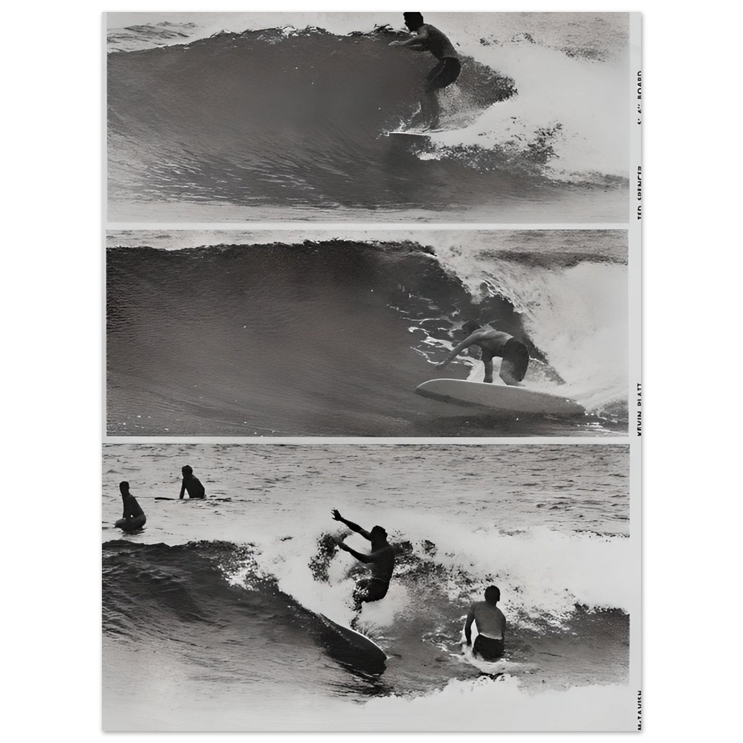 B&W: riding the waves - Poster