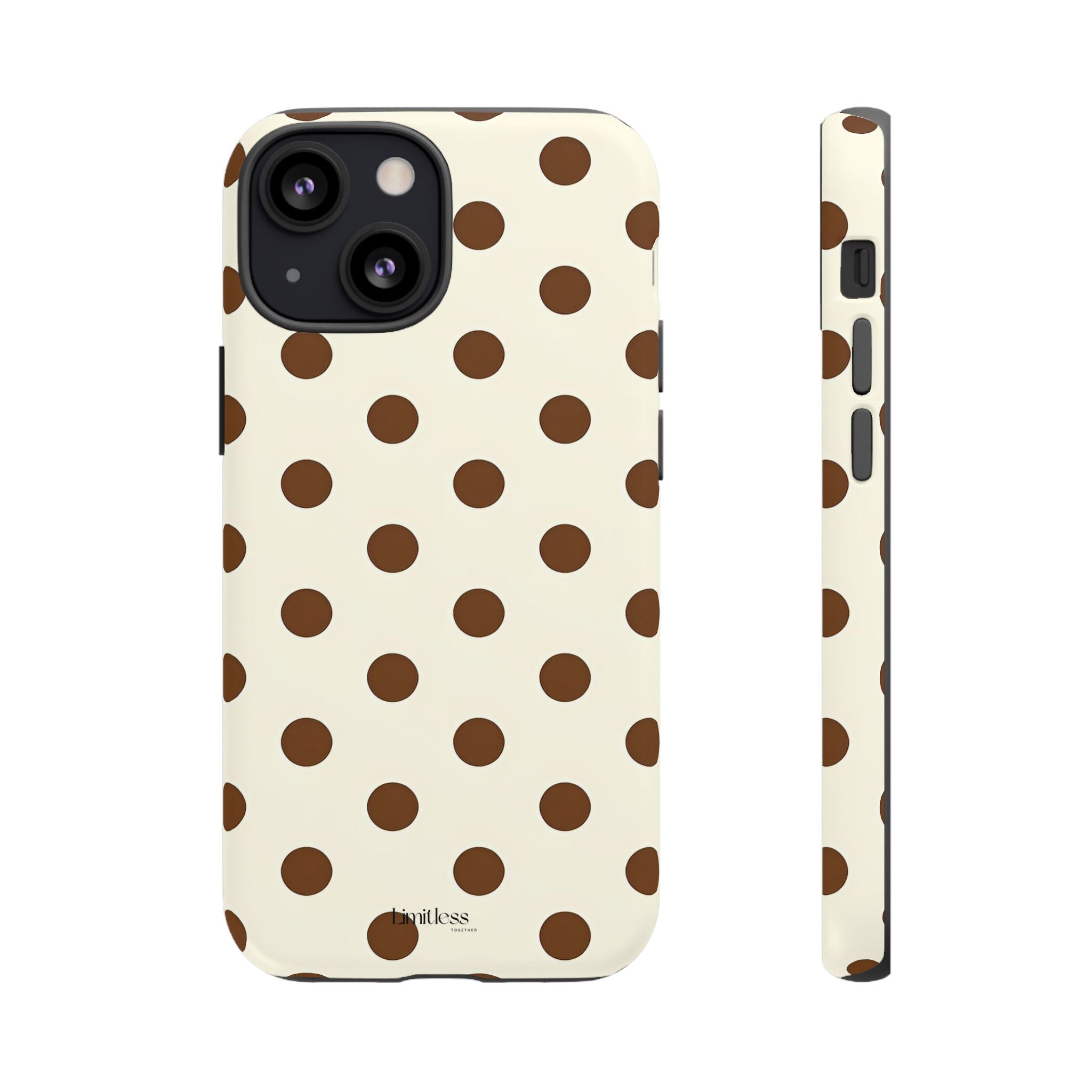 Brown Polka Dot Phone Case -  Tough Case