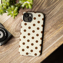 Brown Polka Dot Phone Case -  Tough Case