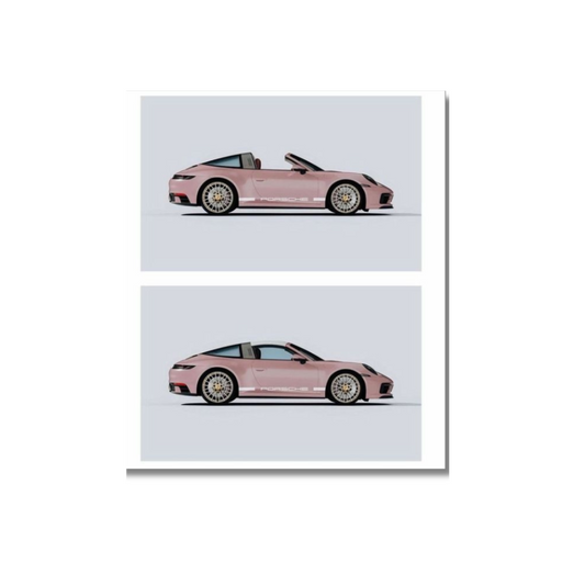 Pink Porsche 911 - Poster
