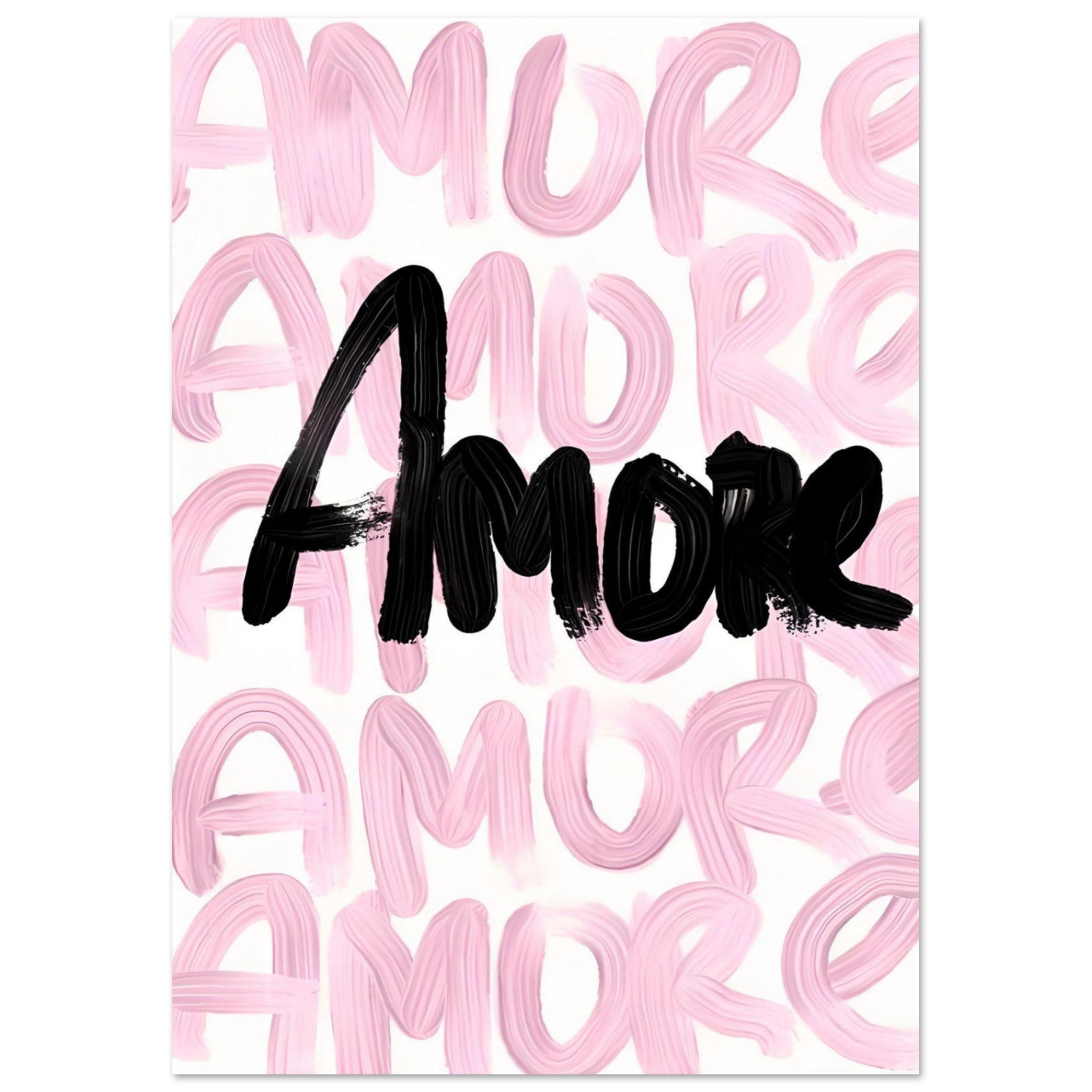 Black and pink Amore - poster