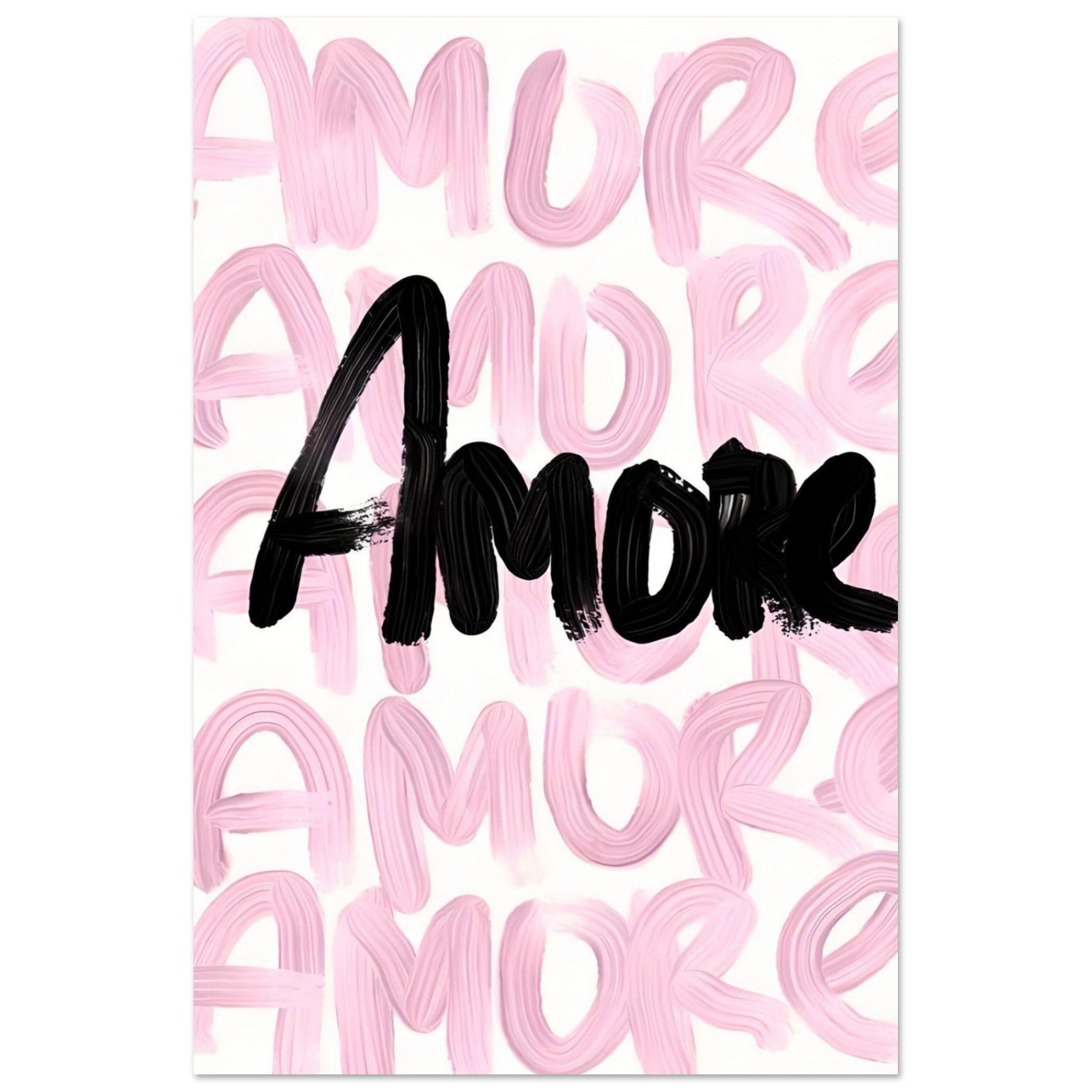 Black and pink Amore - poster