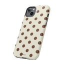 Brown Polka Dot Phone Case -  Tough Case