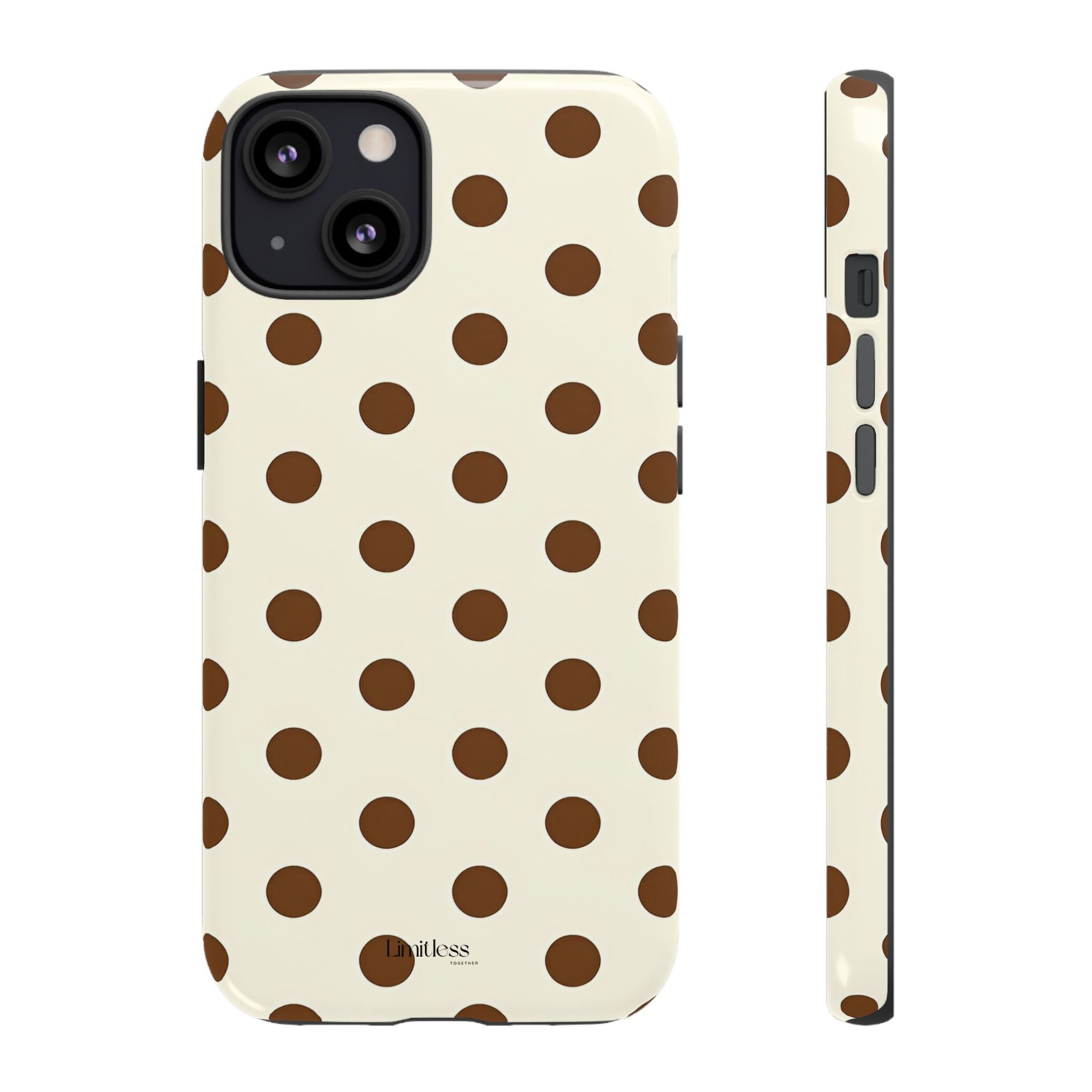 Brown Polka Dot Phone Case -  Tough Case