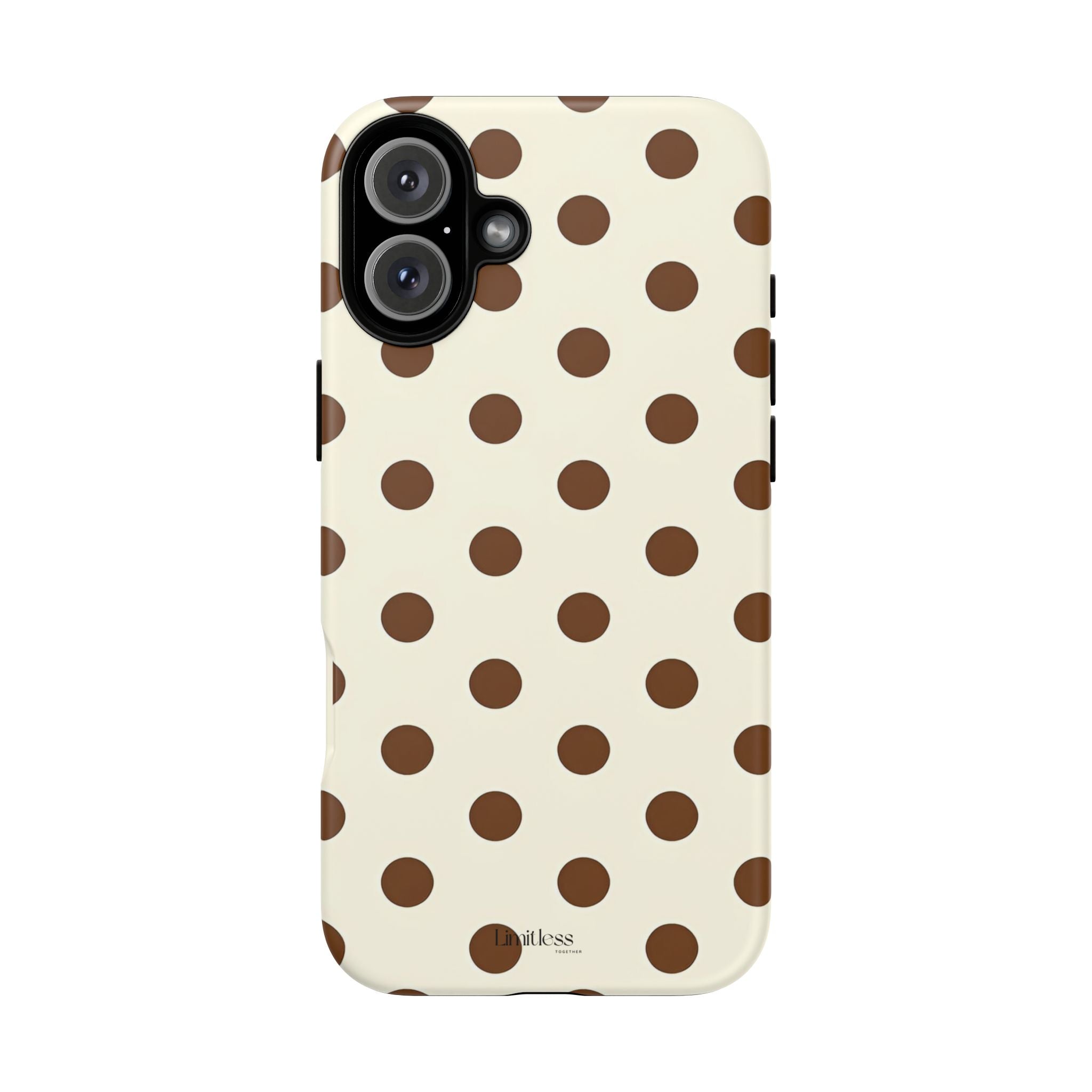 Brown Polka Dot Phone Case -  Tough Case