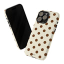 Brown Polka Dot Phone Case -  Tough Case