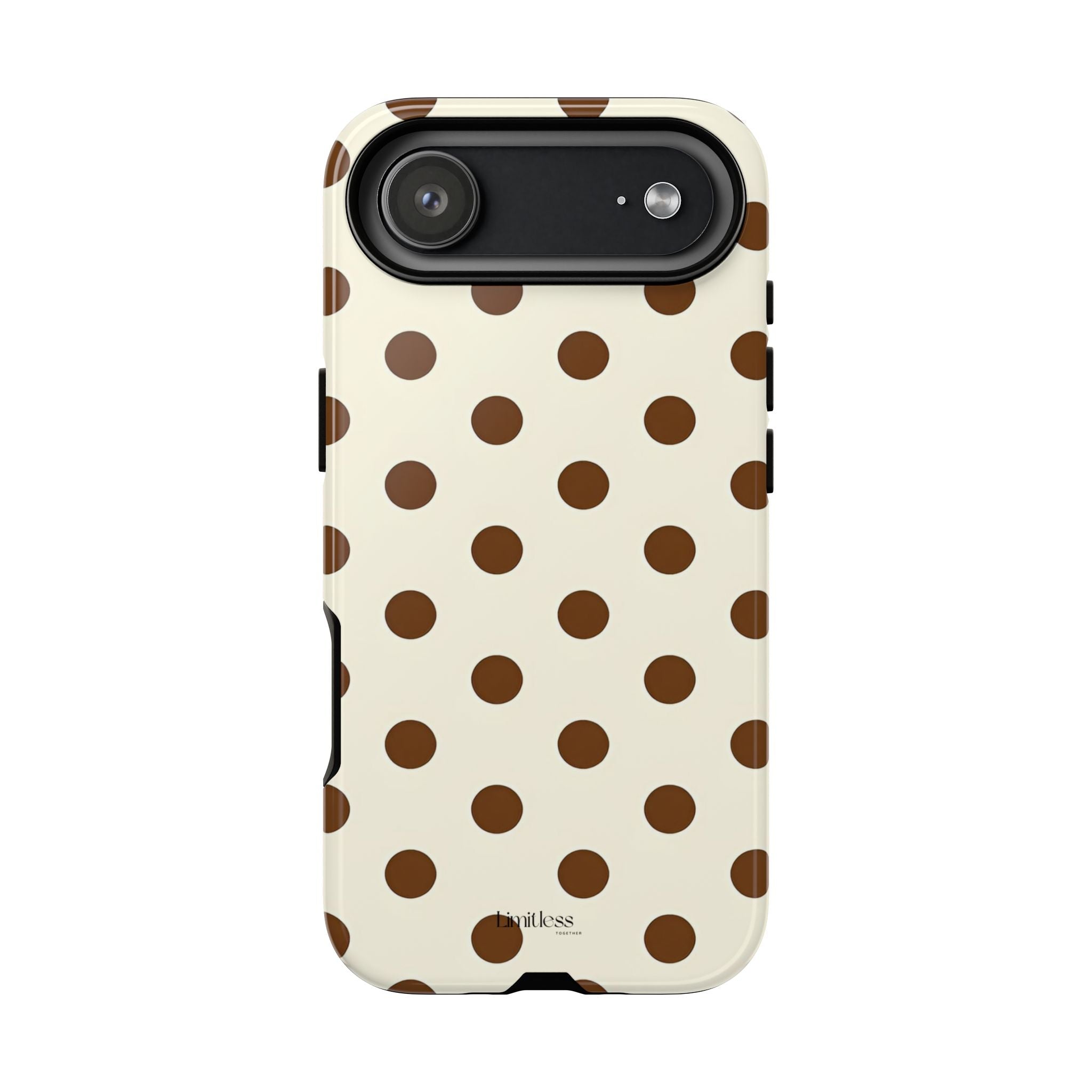 Brown Polka Dot Phone Case -  Tough Case