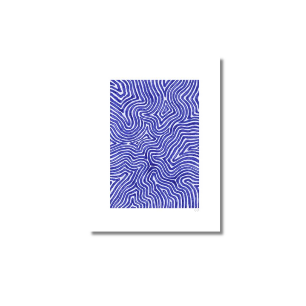 blue & white - poster