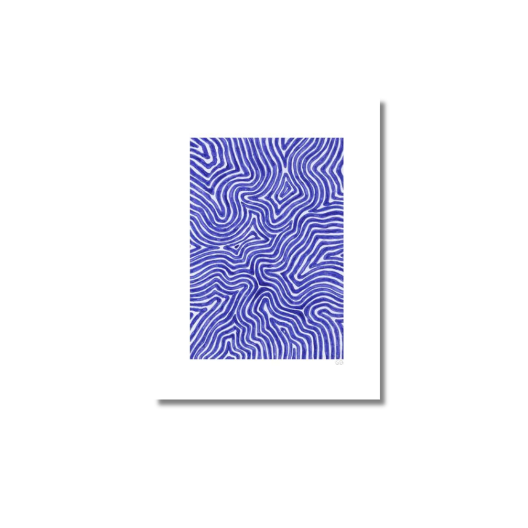 blue & white - poster