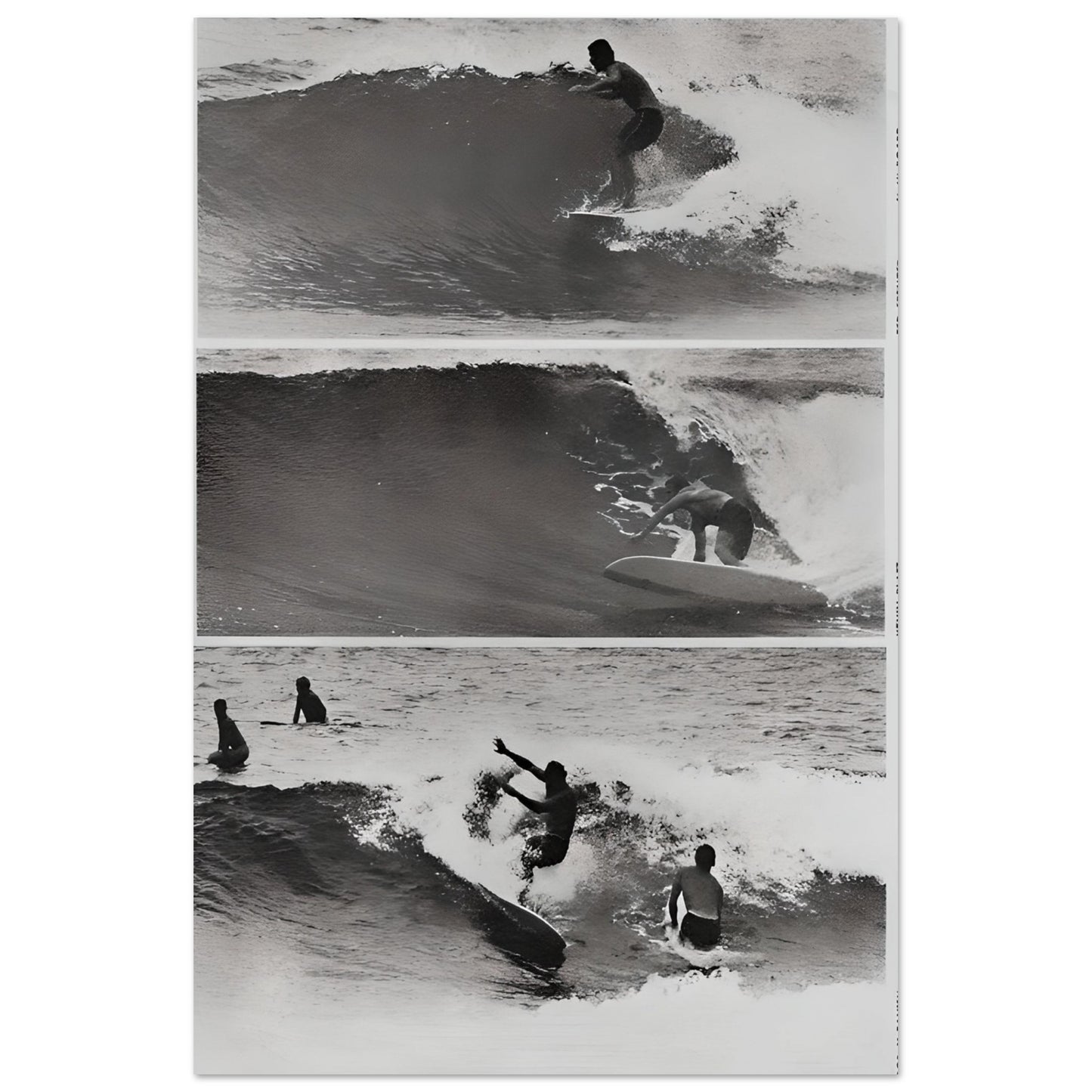 B&W: riding the waves - Poster