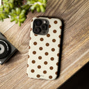 Brown Polka Dot Phone Case -  Tough Case