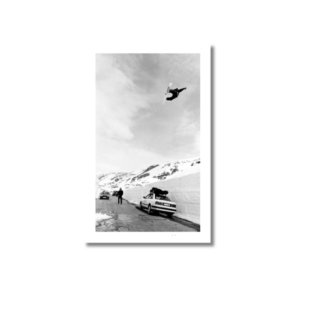 Snowboarding B&W - poster