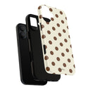Brown Polka Dot Phone Case -  Tough Case