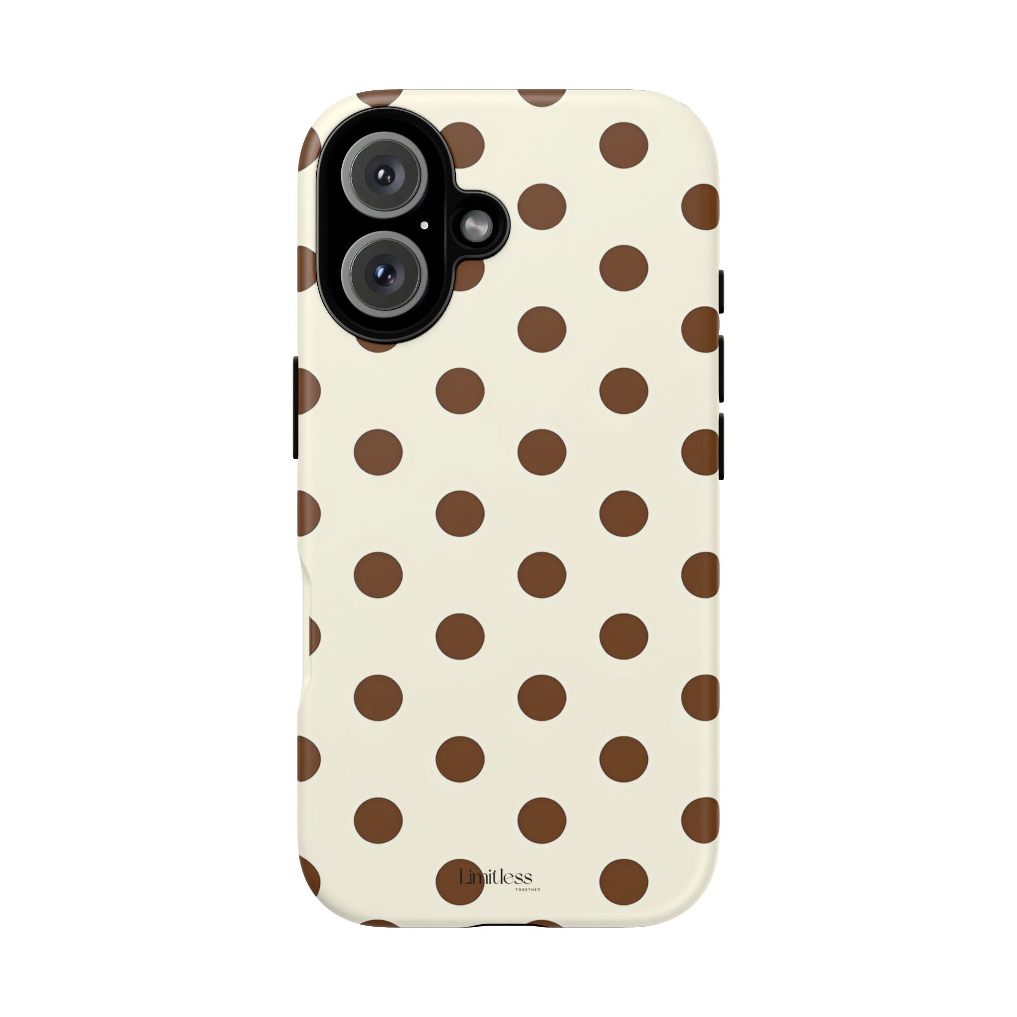 Brown Polka Dot Phone Case -  Tough Case