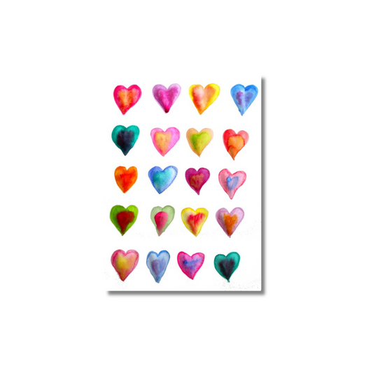 colourful hearts - poster