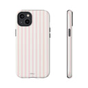 Pink Striped Tough Phone Case — Slim Protective iPhone Cover