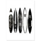 Black White Surfboard: Chanel - poster