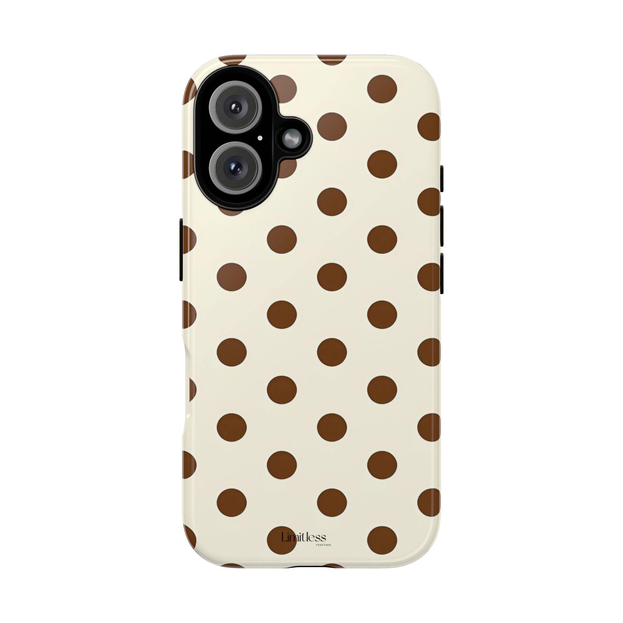 Brown Polka Dot Phone Case -  Tough Case