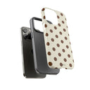Brown Polka Dot Phone Case -  Tough Case