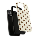Brown Polka Dot Phone Case -  Tough Case