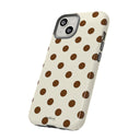 Brown Polka Dot Phone Case -  Tough Case