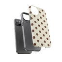 Brown Polka Dot Phone Case -  Tough Case