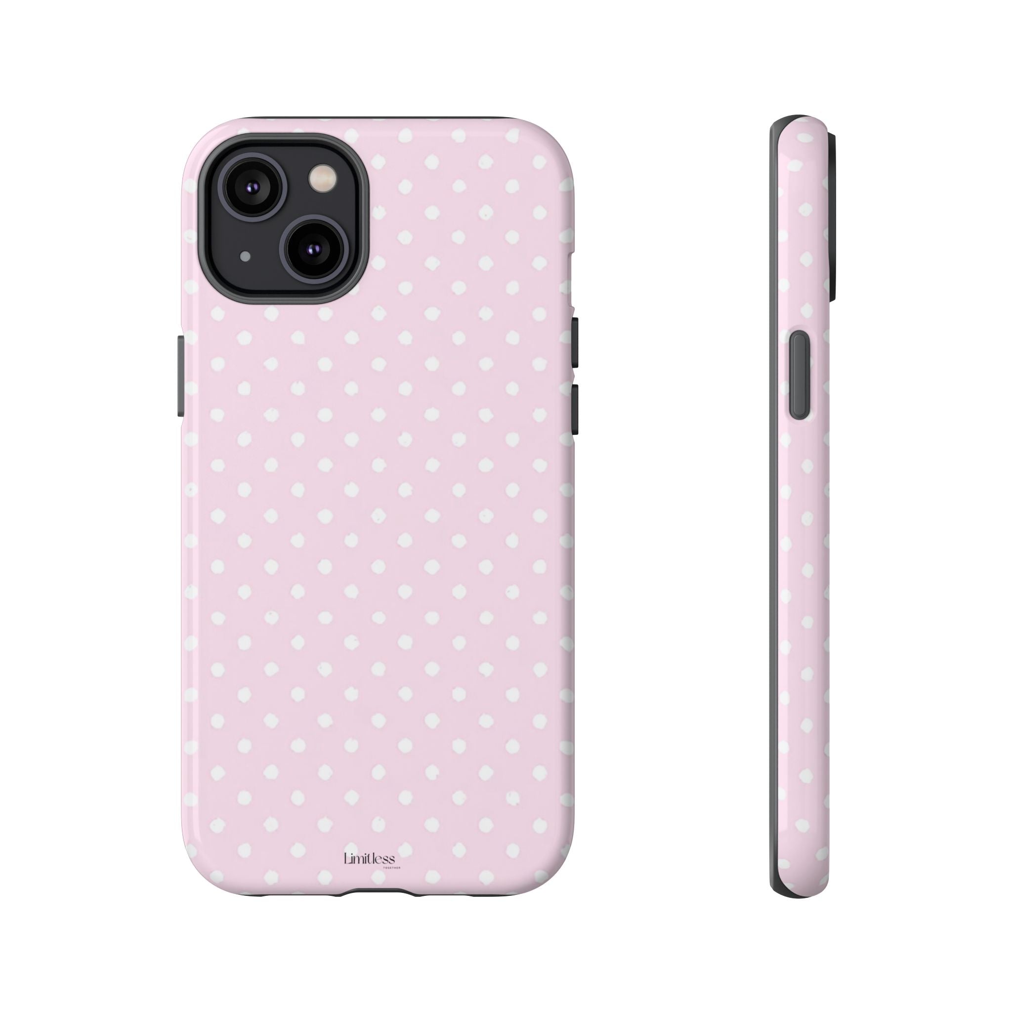 Pink Polka Dot Phone Case – Limitless Together Pink Polka Dot Phone Case – Limitless Together