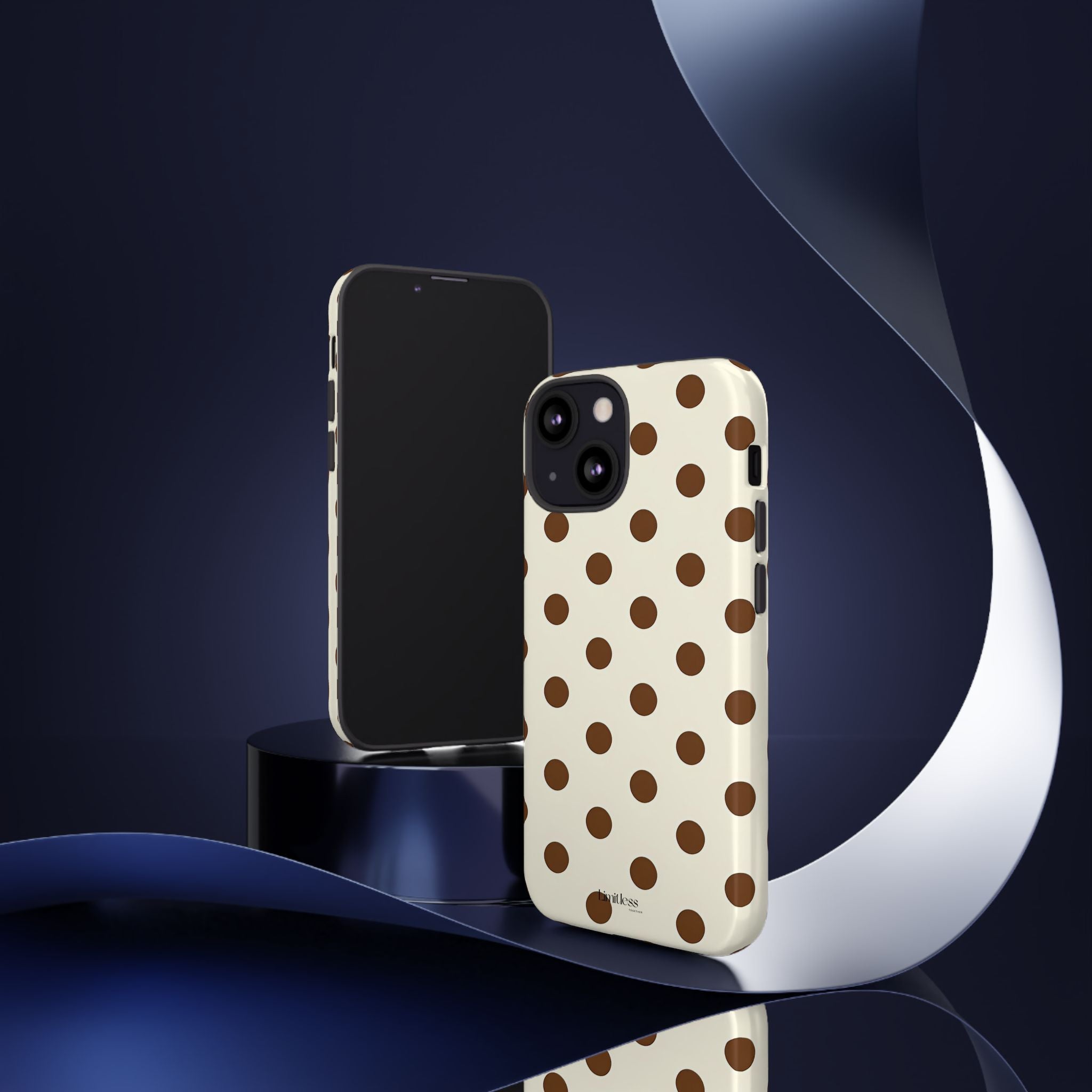 Brown Polka Dot Phone Case -  Tough Case