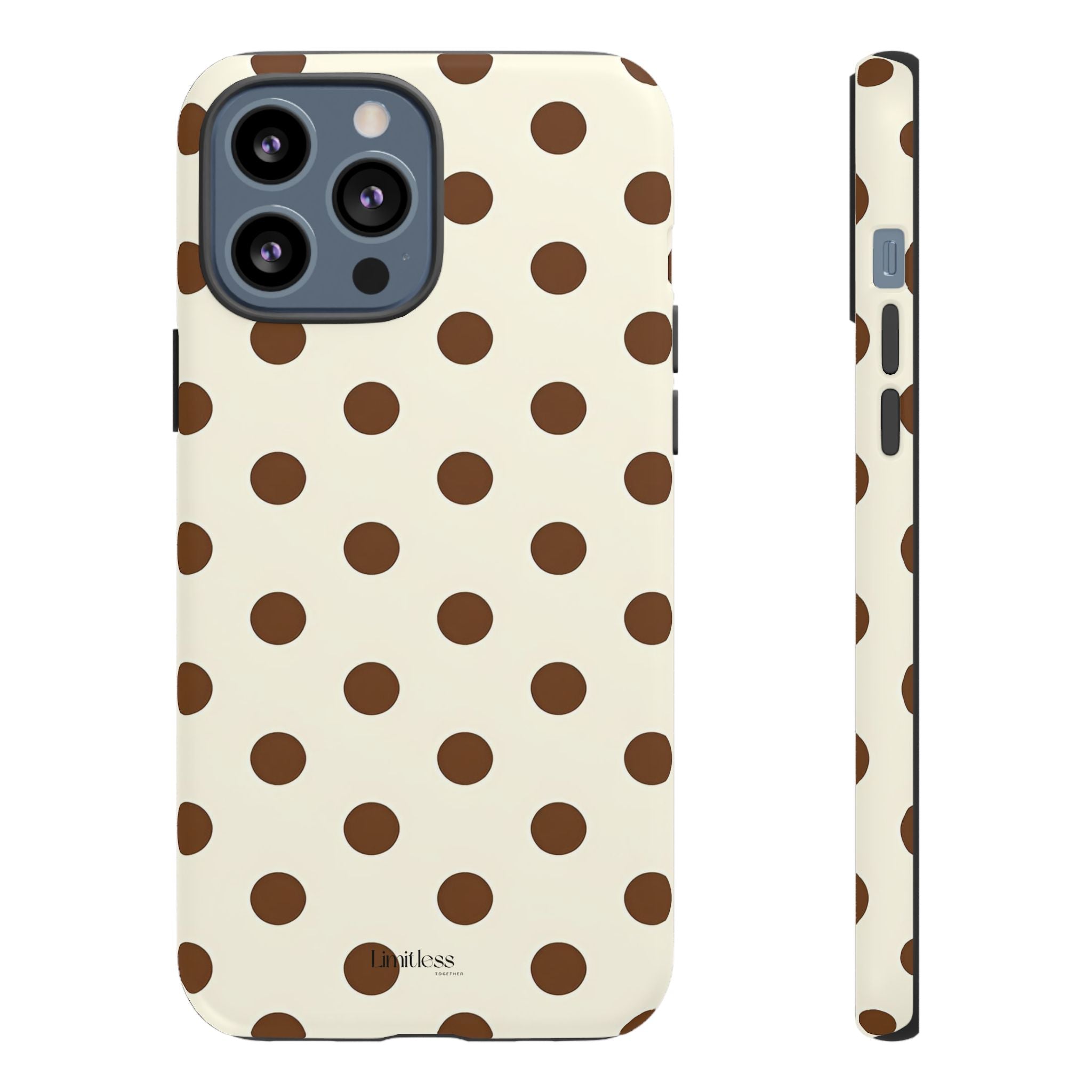 Brown Polka Dot Phone Case -  Tough Case