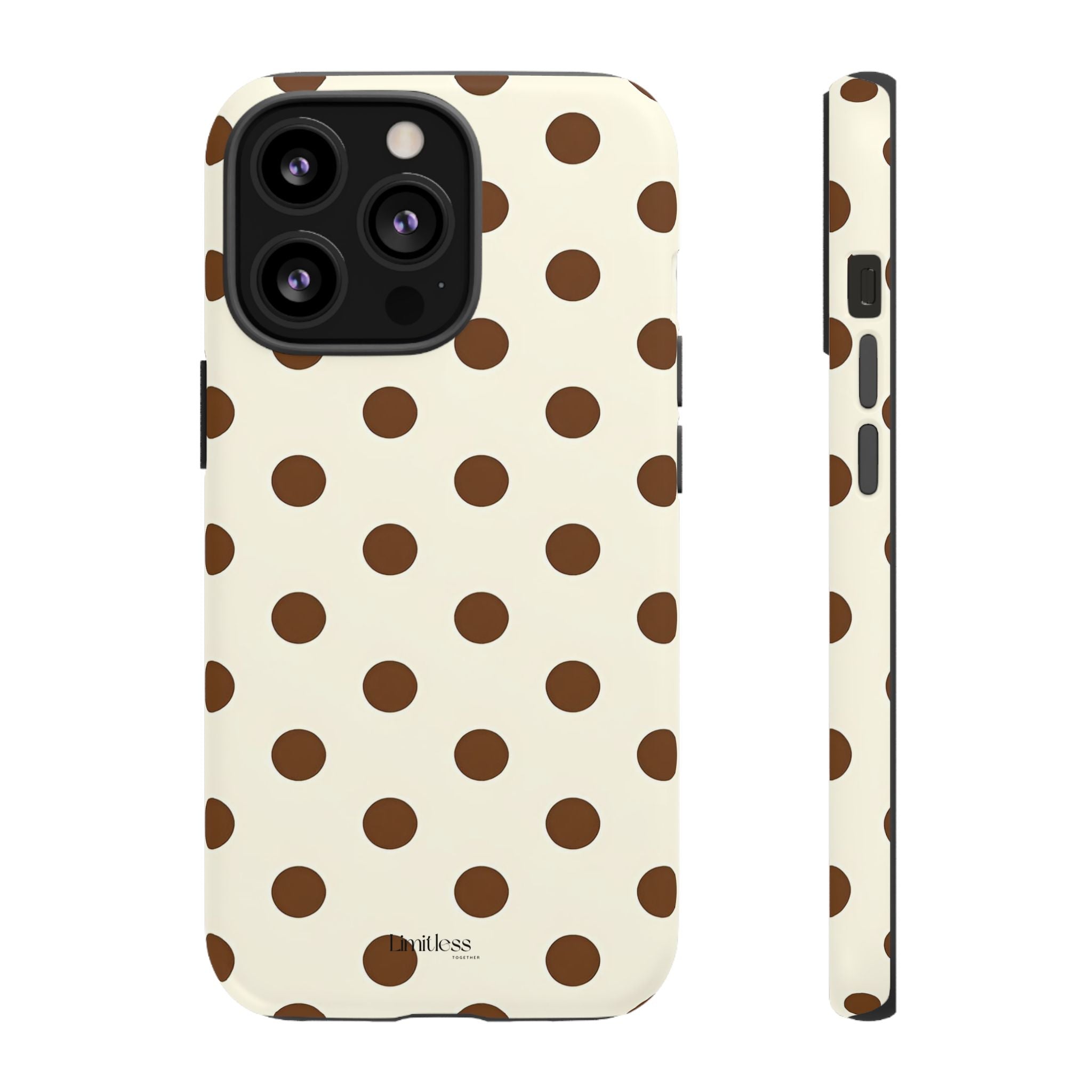 Brown Polka Dot Phone Case -  Tough Case