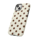 Brown Polka Dot Phone Case -  Tough Case