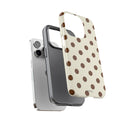 Brown Polka Dot Phone Case -  Tough Case