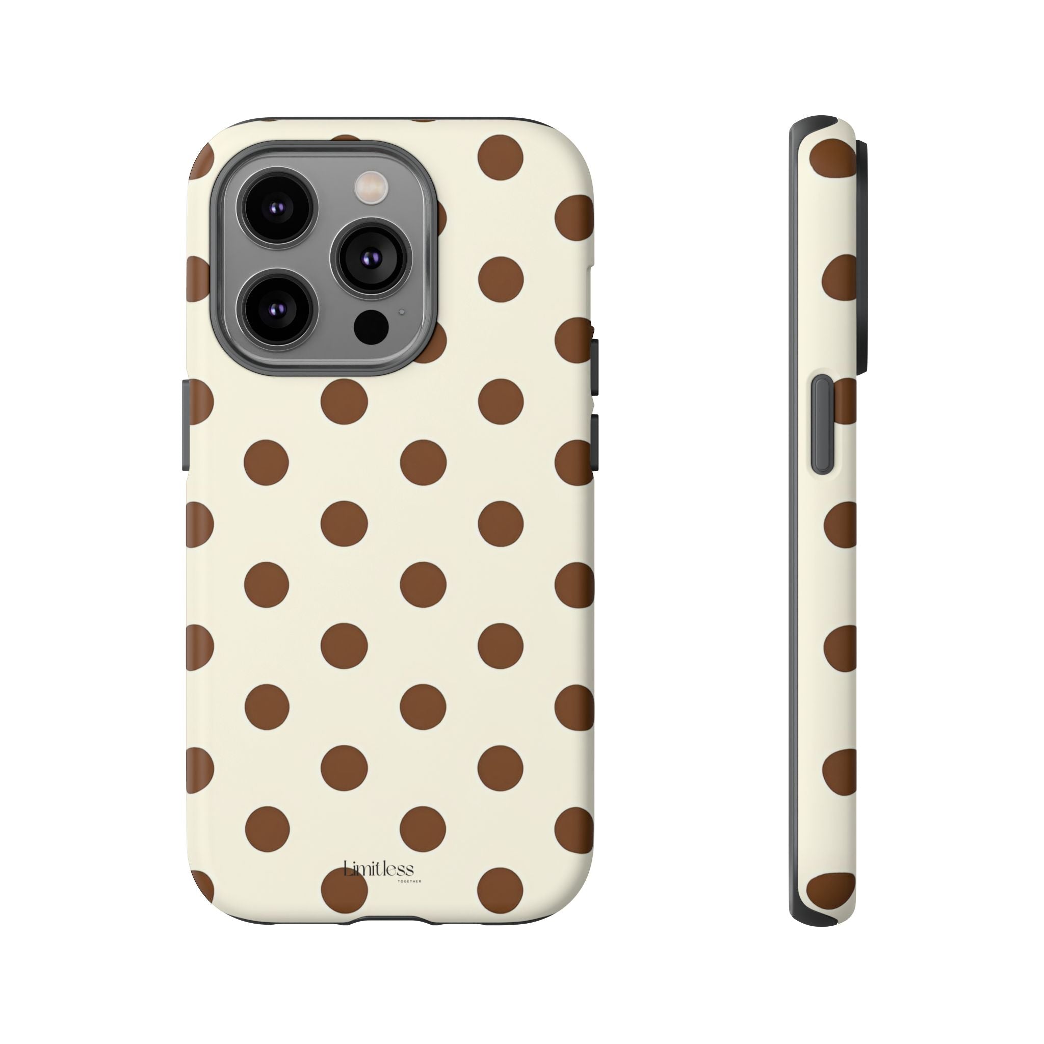 Brown Polka Dot Phone Case -  Tough Case