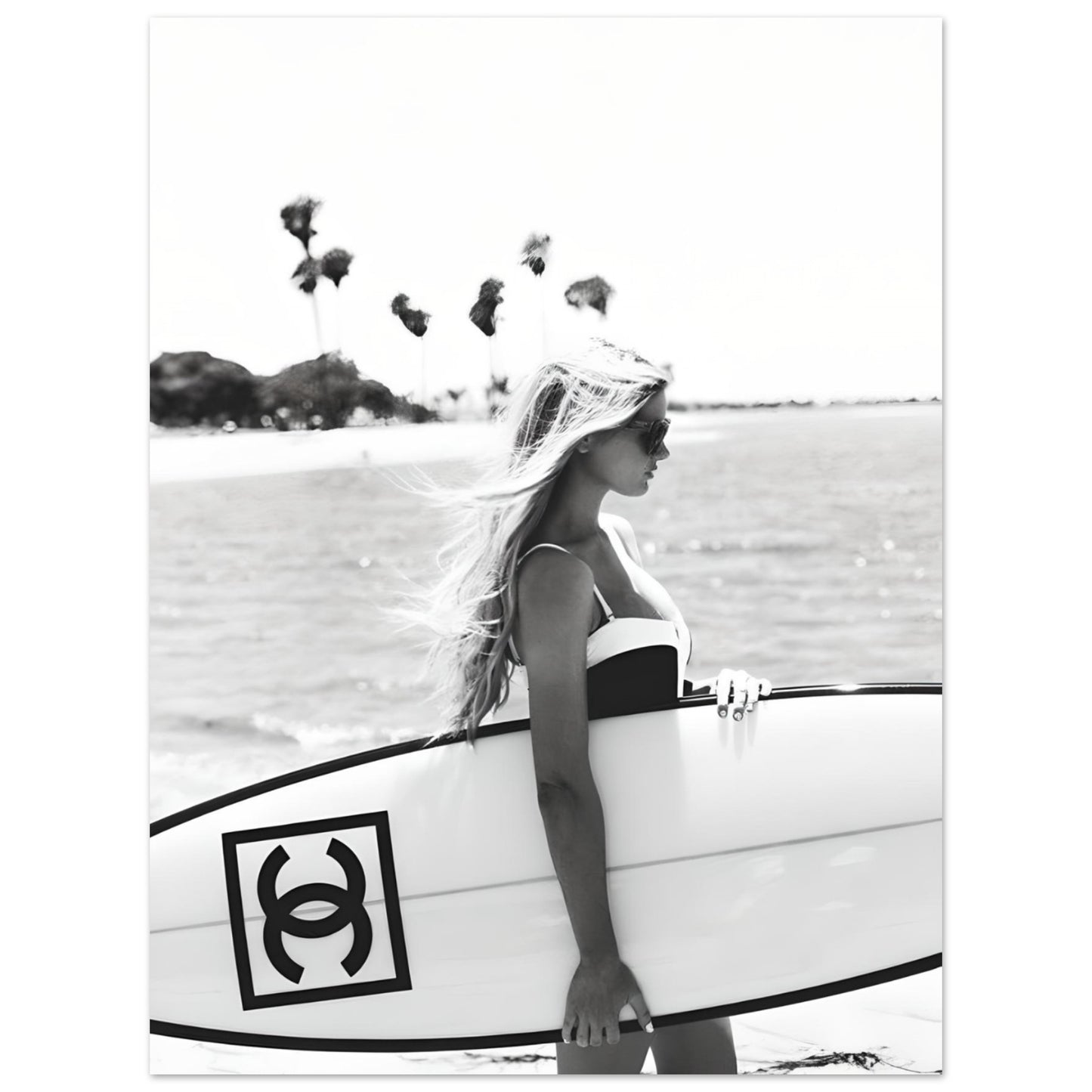 Chanel surfer black & white - Poster