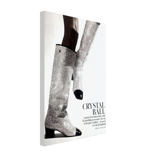 Crystal Ball: Chanel Glitter Boots -  Poster - Canvas Collection