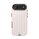 Pink Striped Tough Phone Case — Slim Protective iPhone Cover