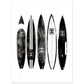 Black White Surfboard: Chanel - poster