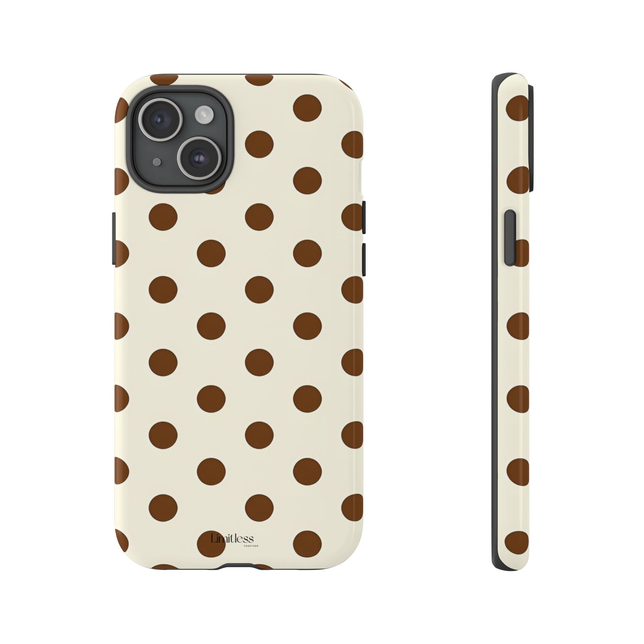 Brown Polka Dot Phone Case -  Tough Case